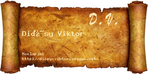 Diósy Viktor névjegykártya